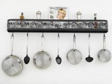 Hi-Lite MFG Co. H-80-46Y-B-BK01/A-SIL - SANDRA LEE POT RACK COLLECTION