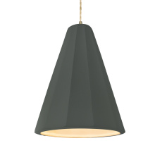 Justice Design Group CER-6607-PWGN-ABRS-BEIG-TWST - Tall Fluted 1-Light Pendant