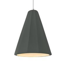 Justice Design Group CER-6607-PWGN-CROM-WTCD - Tall Fluted 1-Light Pendant