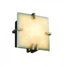 Justice Design Group CLD-5550-NCKL-LED-1000 - Clips Square Wall Sconce (ADA)