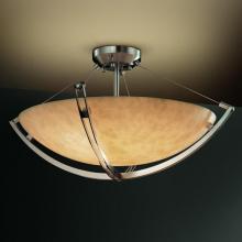 Justice Design Group CLD-9711-35-MBLK-LED-3000 - 18" Semi-Flush Bowl w/ Crossbar