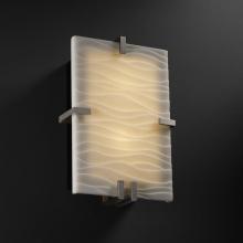 Justice Design Group PNA-5551-WAVE-MBLK-LED-2000 - Clips Rectangle Wall Sconce (ADA)