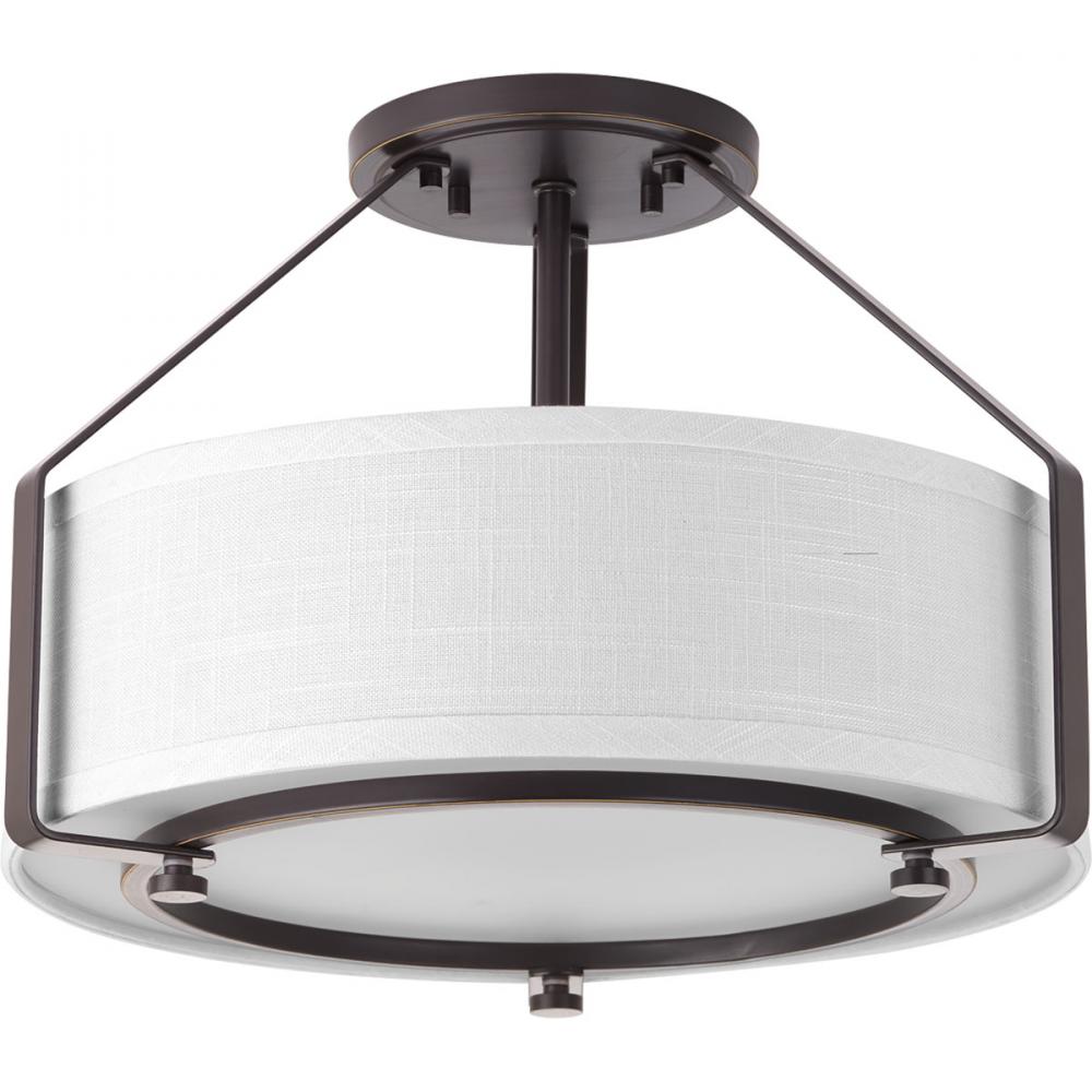 Ratio Collection Three-Light 16" Semi-Flush Mount