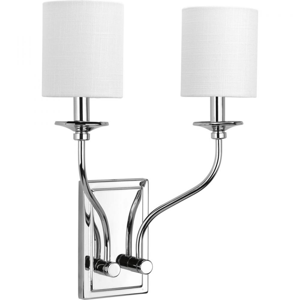 Bonita Collection Polished Chrome Two-Light Wall Sconce