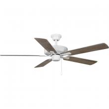 Progress P250080-030 - AirPro 52 in. White 5-Blade AC Motor Transitional Ceiling Fan