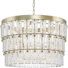 Progress P400368-176 - Chevall Collection Nine-Light Gilded Silver Modern Organic Chandelier