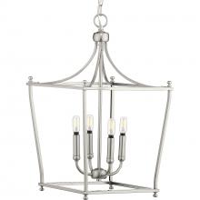 Progress P500214-009 - Parkhurst Collection Brushed Nickel Four-Light Foyer