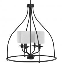 Progress P500285-031 - Bonita Collection Four-Light Black Foyer Chandelier