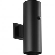 Progress P550102-031-30 - 5" Black LED Outdoor Aluminum Up/Down Wall Mount Cylinder with Photocell