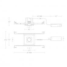 WAC US R3BSAN-FWD-WT - Ocular 3.0 Dim-to-Warm Square Adjustable Trim and Remodel Housing with New Construction Frame-In K