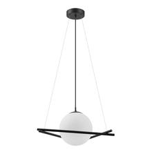 Eglo 39591A - 1x60W Pendant w/ Matte Black Finish & Opal Glass