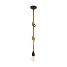 Eglo 43256A - 1 LT Open Bulb Rope Pendant
