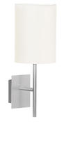 Eglo 82809A - 1x60W Wall Light w/ Aluminum Finish & Cream Fabric Shade