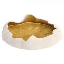 Cyan Designs 12159 - Selene Low Bowl | White | Gold - Small