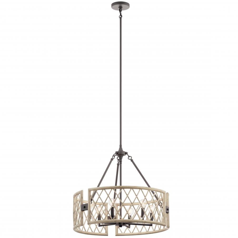 Oana™ 6 Light Chandelier White Washed Wood