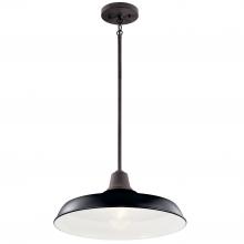 Kichler 49993BK - Outdoor Pendant/Semi Flush 1Lt