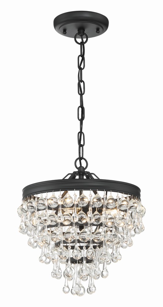 Calypso 3 Light Matte Black Pendant