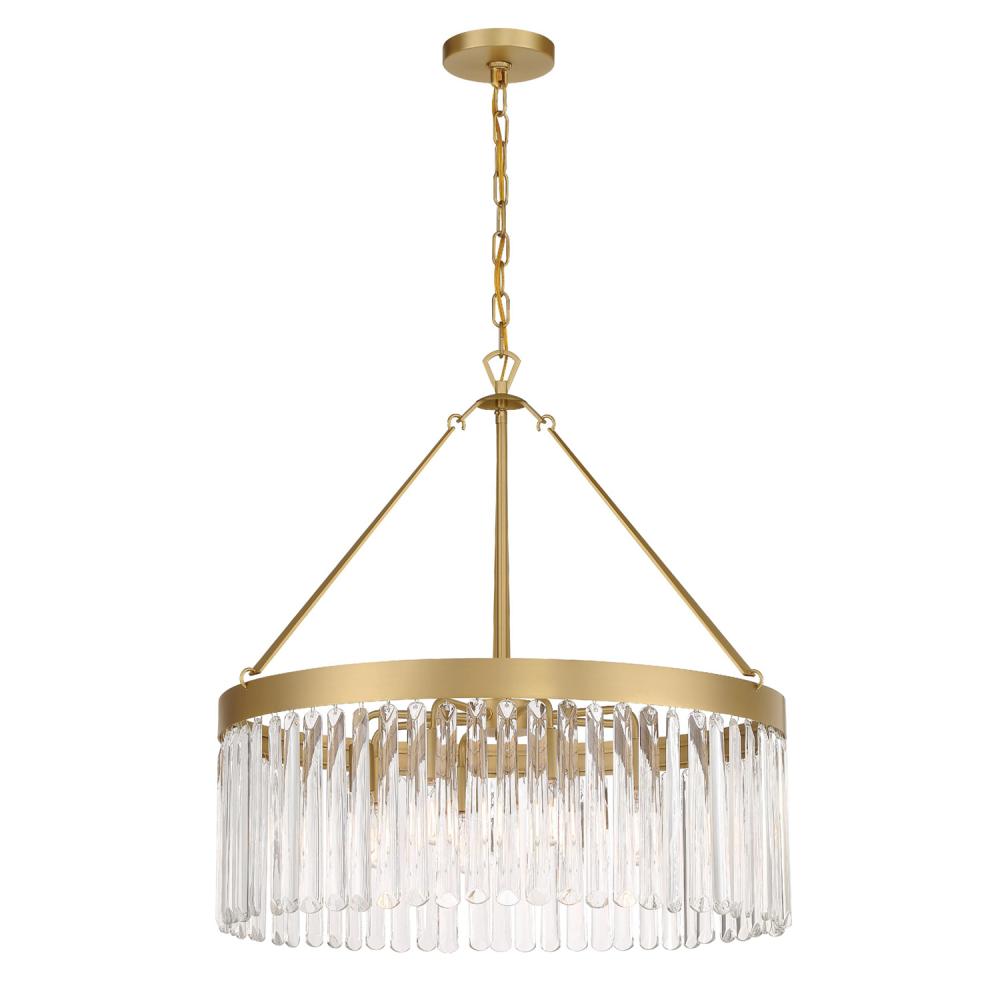 Emory 8 Light Modern Gold Chandelier