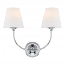 Crystorama 2442-OP-CH - Libby Langdon Sylvan 2 Light Polished Chrome Sconce