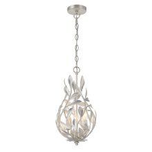 Crystorama 565-SA - Broche 9'' Antique Silver Chandelier