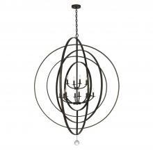 Crystorama 590-EB - Luna 12 Light English Bronze Chandelier