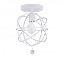 Crystorama 9220-WW_CEILING - Solaris 1 Light Wet White Semi Flush Mount