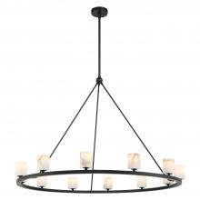 Crystorama ARA-10266-MK-ST - Aragon 12 Light LED Matte Black Chandelier