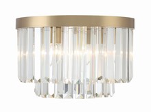 Crystorama HAY-1400-AG - Hayes 4 Light Aged Brass Flush Mount