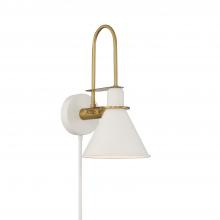 Crystorama MED-B5501-WH - Medford 1 Light White Task Sconce