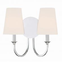 Crystorama PAY-922-CH - Payton 2 Light Polished Chrome Sconce