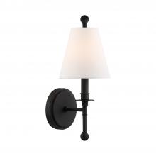 Crystorama RIV-382-BF - Riverdale 1 Light Black Forged Sconce