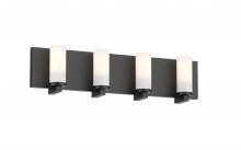 DVI DVP28144EB-OP - SAMBRE 4 LIGHT VANITY, BLACK/ OPAL GL