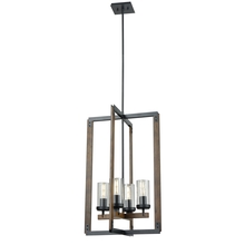 DVI DVP38649GR+IW-CL - OKANAGAN 4 LIGHT FOYER PENDANT