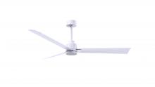 Matthews Fan Company AK-MWH-MWH-56 - Alessandra 3-blade transitional ceiling fan in matte white finish with matte white blades. Optimiz