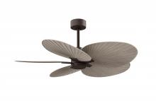 Matthews Fan Company AKTP-TB-GA - Alessandra Tropical 5-blade ceiling fan in Textured Bronze and Gray Ash Tone blades.