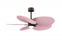 Matthews Fan Company AKTPLK-TB-PI - Alessandra Tropical 5-blade ceiling fan in Textured Bronze and Light Pink blades.