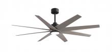 Matthews Fan Company ANLK-BK-BN-64 - Ariella 8-blade ceiling fan in Matte Black and Brushed Nickel blades