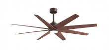 Matthews Fan Company ANLK-TB-WN-64 - Ariella 8-blade ceiling fan in Textured Bronze and Walnut Tone blades