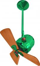 Matthews Fan Company BD-GREEN-WD - Bianca Direcional - Directional Ceiling Fan - Esmerelda Finish - Wood Blades