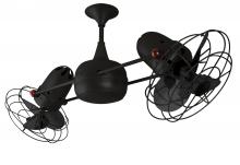 Matthews Fan Company DD-BK-MTL - Duplo Dinamico - Rotational Ceiling Fan - Matte Black Finish - Metal Blades