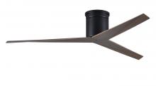 Matthews Fan Company EKH-BK-GA - Eliza-H - Flush Mount Ceiling Fan - Matte Black Finish - Gray Ash Tone Blades