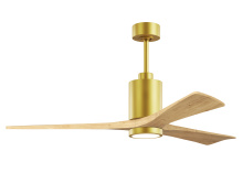 Matthews Fan Company PA3-BRBR-LM-60 - Patricia-3-60" Three Blade Ceiling Fan-5CCT Integrated LED-Brushed Brass Finish