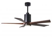 Matthews Fan Company PA5-BK-WA-52 - Patricia-5 - 52" Five Blade Ceiling Fan - 5CCT Integrated LED - Matte Black Finish