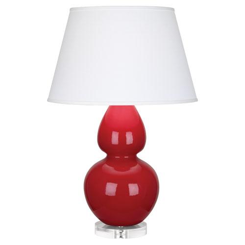 Ruby Red Double Gourd Table Lamp