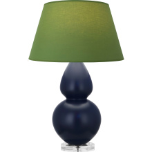Robert Abbey MMB62G - Matte Midnight Blue Double Gourd Table Lamp