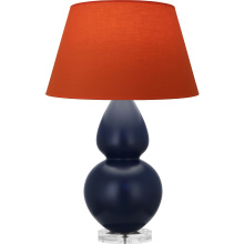 Robert Abbey MMB62T - Matte Midnight Blue Double Gourd Table Lamp