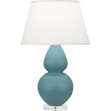 Robert Abbey MOB62 - Matte Steel Blue Double Gourd Table Lamp