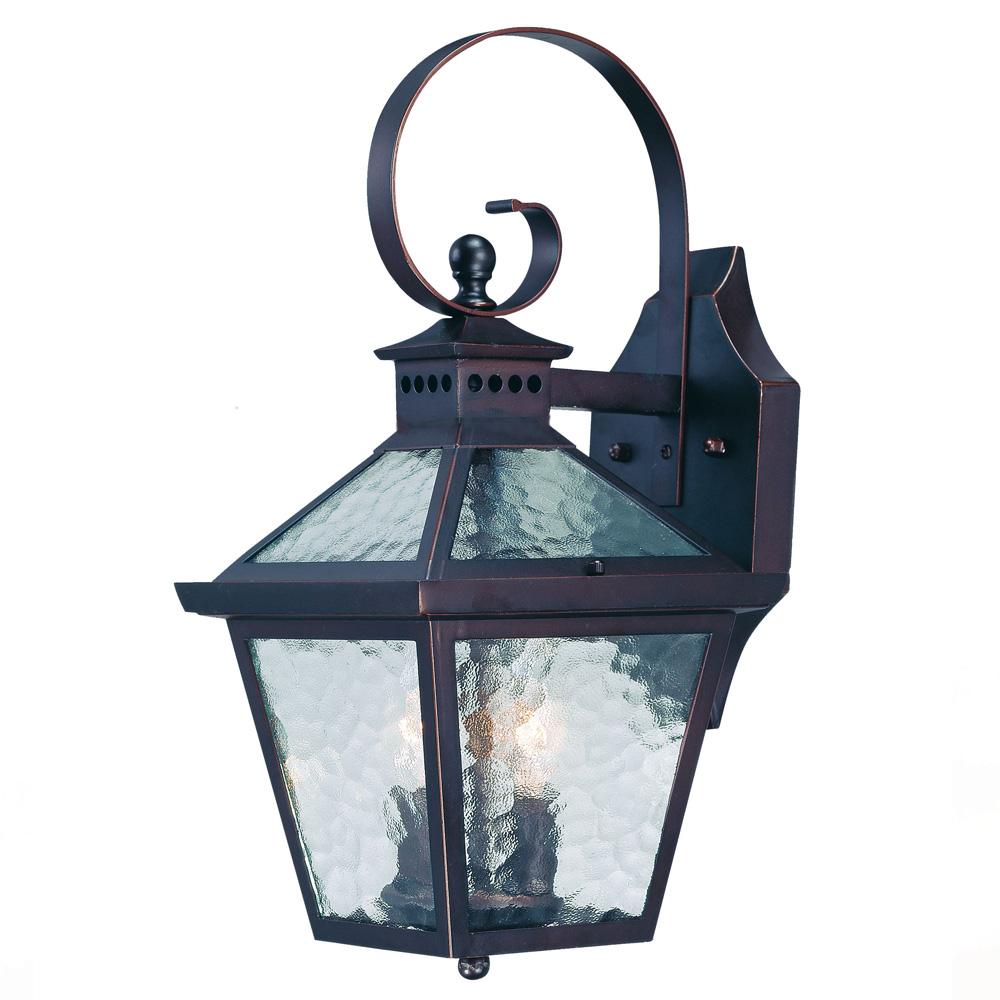 Bay Street Collection Wall-Mount 2-Light Outdoor Architectural Bronze Light Fixture