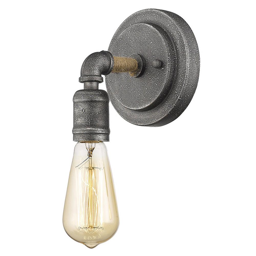 Grayson 1-Light Antique Gray Sconce