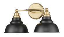 Acclaim Lighting IN40027BK - Bishop 18 in. Matte Black and Brass 2-Light Vanity